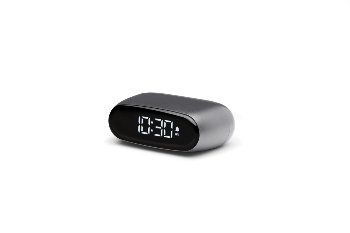 Lexon-Minut Alarm Saat Metalik Gri-Alarm Saatler-1-fleurdirect.live
