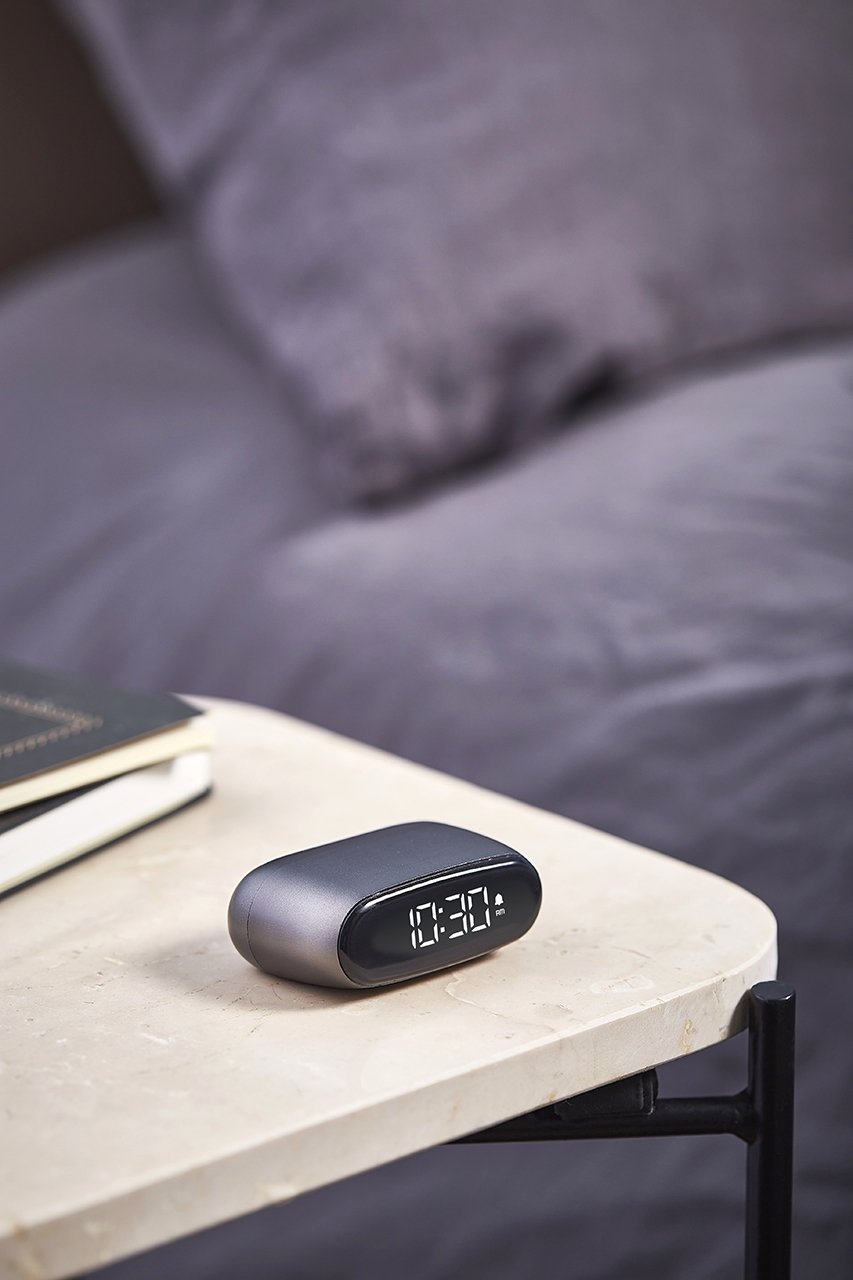 Lexon-Minut Alarm Saat Metalik Gri-Alarm Saatler-4-fleurdirect.live