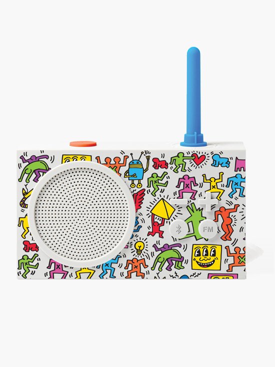Lexon-Tykho 3 Bluetooth Hoparlör Ve Radyo X Keith Haring Happy-Taşınabilir Hoparlör-1-fleurdirect.live