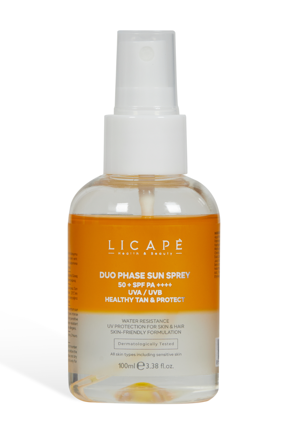 Licape-Kuru Ve Hassas Ciltler İçin İki Aşamalı, Su Bazlı Ve Suya Dayanıklı Güneş Kremi 50+ Spf 100ml-Güneş Koruyucu-1-fleurdirect.live