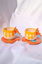 Lily & Loly Ceramics-Cookie 2'li Seramik Türk Kahvesi Fincan Seti - Kurabiye Kulplu El Yapımı Fincanlar-Bardak-1-fleurdirect.live