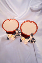 Lily & Loly Ceramics-Siyah Beyaz Renkli Kedi Desenli Kedili Türk Kahvesi Seti - El Yapımı Seramik Fincan Seti (2 Li)-Bardak-9-fleurdirect.live