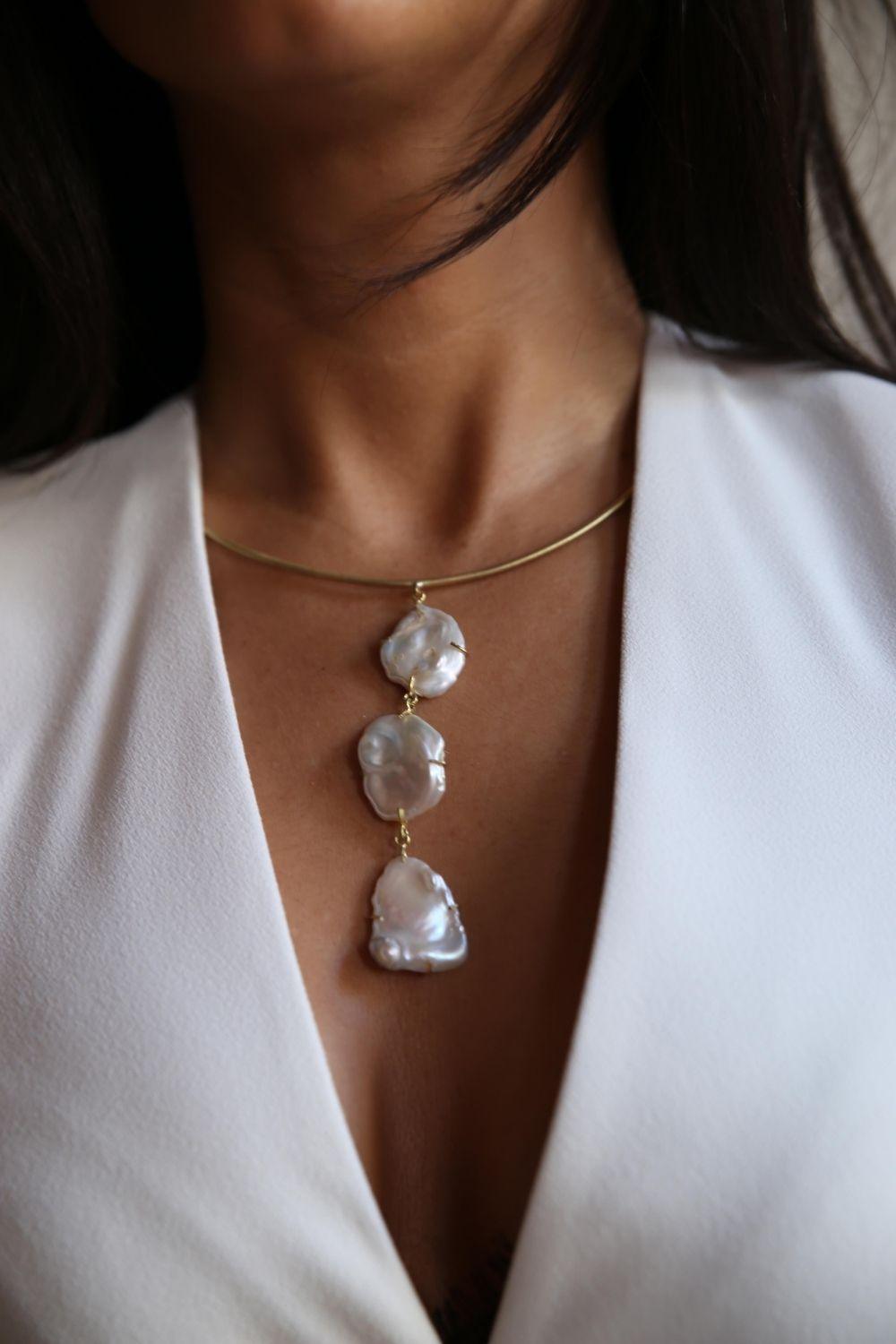 Linya Jewellery-3'lü Barok İnci Kolye-Kolye-3-fleurdirect.live