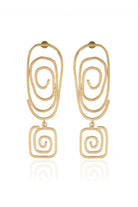 Linya Jewellery-Altı Kare Spiral Küpe-Küpe-1-fleurdirect.live