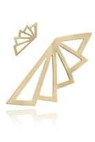 Linya Jewellery-Asimetrik Üçgen Küpe Gold-Küpe-1-fleurdirect.live
