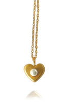 Linya Jewellery-Aura Minimal İncili Kalp Kolye-Kolye-1-fleurdirect.live
