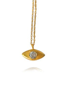 Linya Jewellery-Aura Minimal Taşlı Göz Kolye-Kolye-1-fleurdirect.live