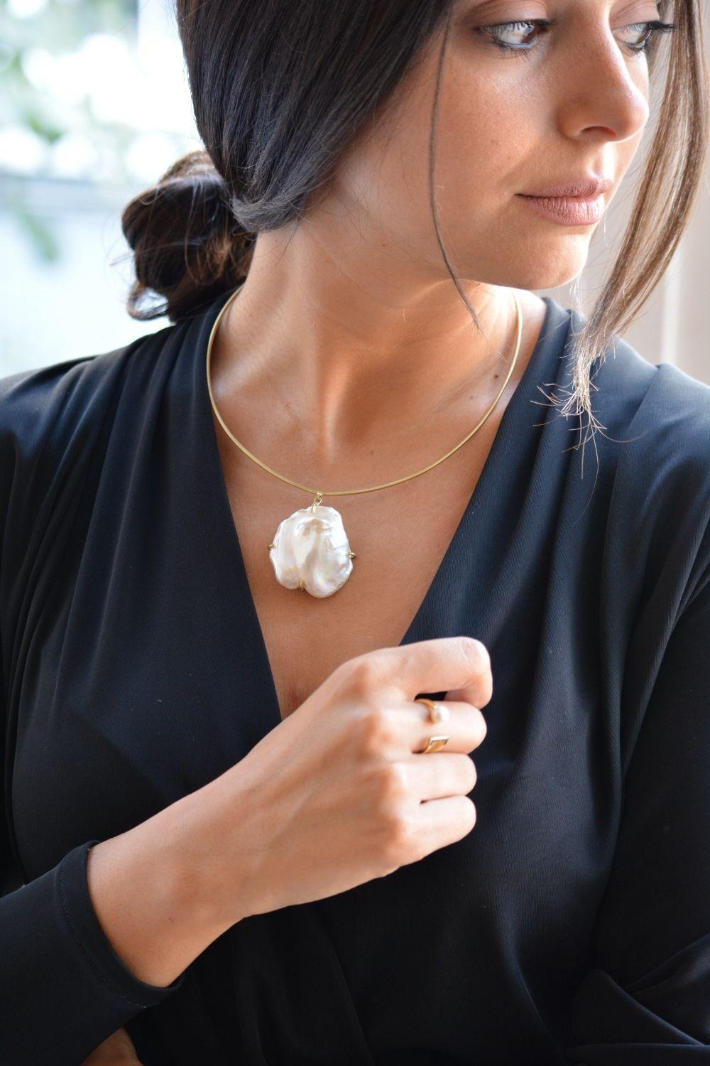 Linya Jewellery-Barok İnci Kolye-Kolye-4-fleurdirect.live