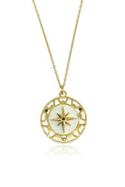 Linya Jewellery-Beyaz Mineli Kutup Yıldızı Madalyon-Kolye-1-fleurdirect.live