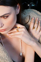 Linya Jewellery-Bombay Taşlı Yüzük Gold-Yüzük-2-fleurdirect.live