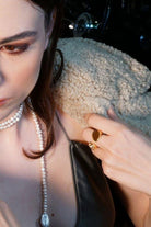 Linya Jewellery-Bombay Taşlı Yüzük Gold-Yüzük-3-fleurdirect.live