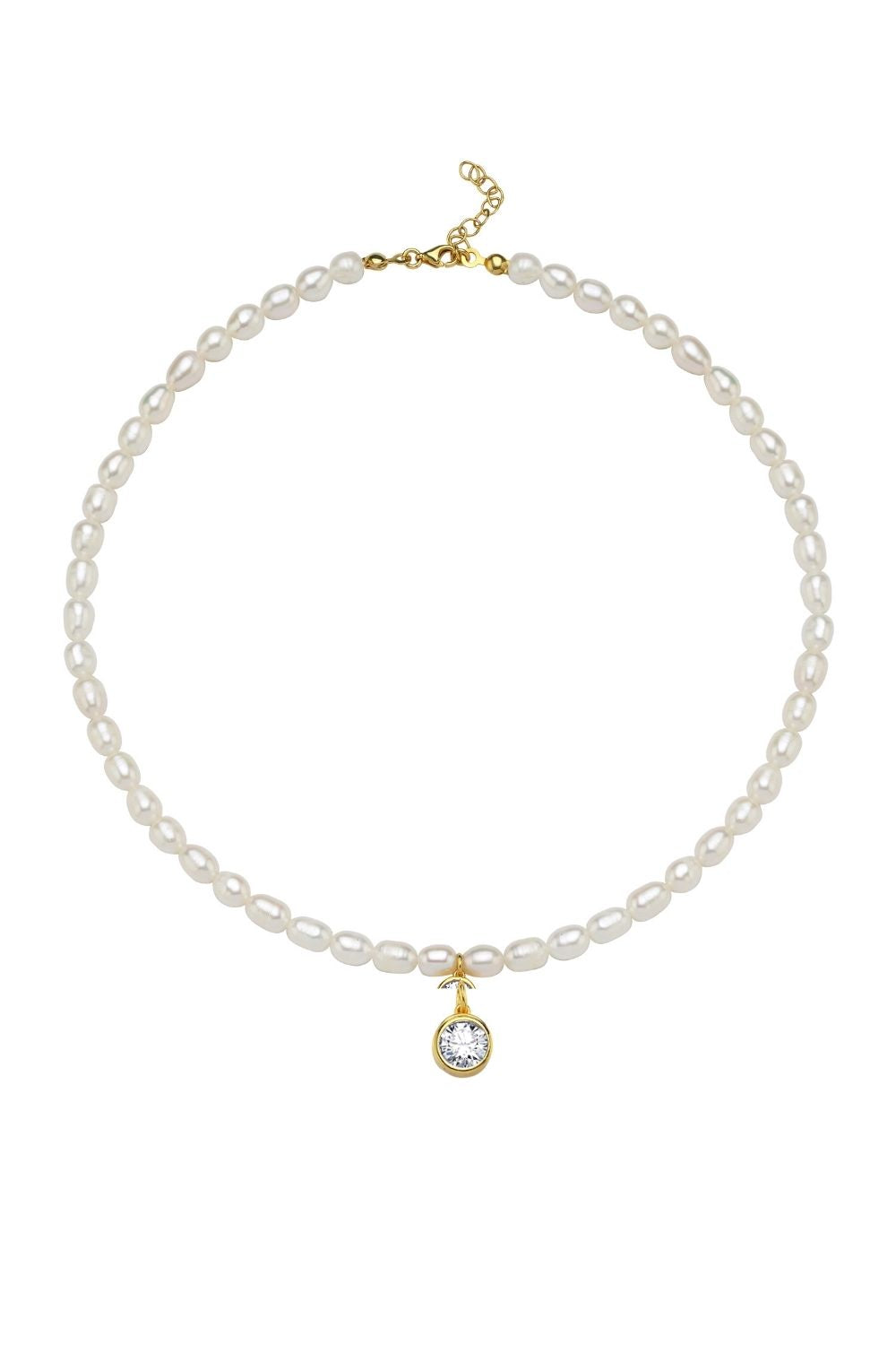 Linya Jewellery-Cosmic Büyük İncili Burç Kolye Beyaz-Kolye-1-fleurdirect.live