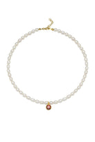 Linya Jewellery-Cosmic Büyük İncili Burç Kolye Kırmızı-Kolye-1-fleurdirect.live