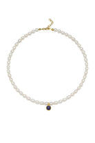 Linya Jewellery-Cosmic Büyük İncili Burç Kolye Lacivert-Kolye-1-fleurdirect.live