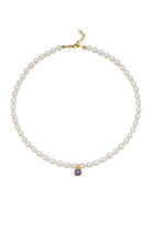 Linya Jewellery-Cosmic Büyük İncili Burç Kolye Mor-Kolye-1-fleurdirect.live