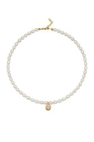 Linya Jewellery-Cosmic Büyük İncili Burç Kolye Pembe-Kolye-1-fleurdirect.live