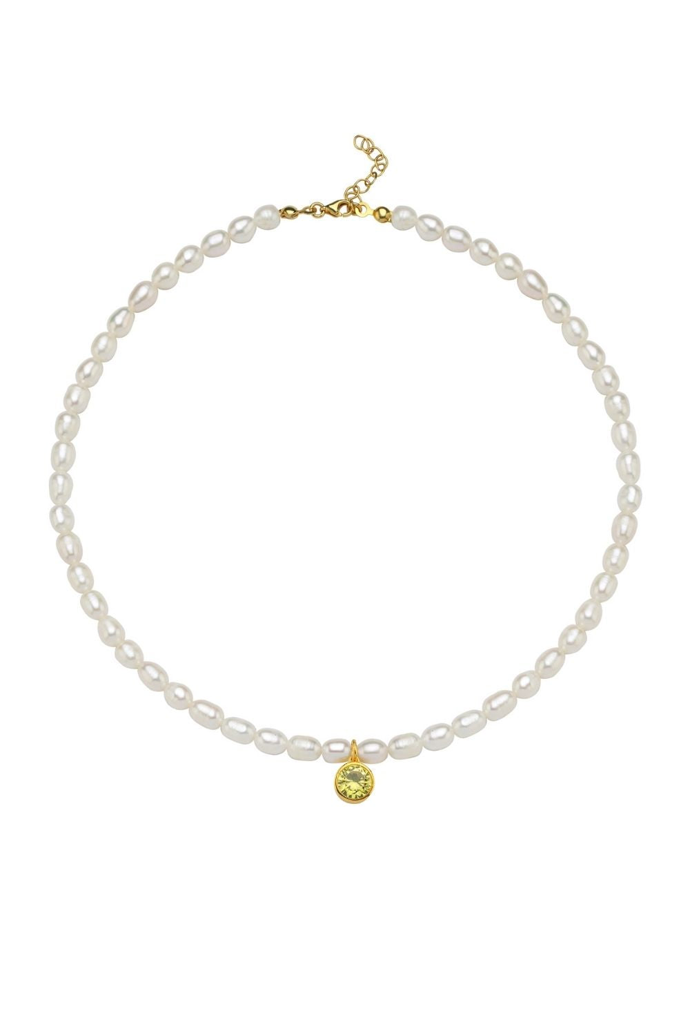 Linya Jewellery-Cosmic Büyük İncili Burç Kolye Sarı-Kolye-1-fleurdirect.live