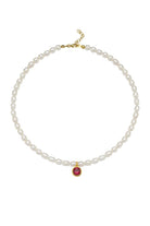 Linya Jewellery-Cosmic Büyük İncili Burç Kolye Turuncu-Kolye-1-fleurdirect.live