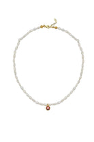 Linya Jewellery-Cosmic Küçük İncili Burç Kolye Kırmızı-Kolye-1-fleurdirect.live