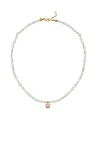 Linya Jewellery-Cosmic Küçük İncili Burç Kolye Pembe-Kolye-1-fleurdirect.live