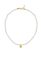 Linya Jewellery-Cosmic Küçük İncili Burç Kolye Sarı-Kolye-1-fleurdirect.live