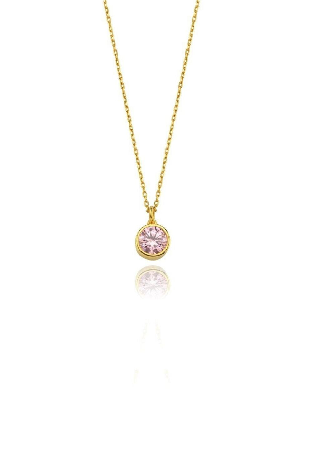 Linya Jewellery-Cosmic Zincirli Burç Kolye Pembe-Kolye-1-fleurdirect.live