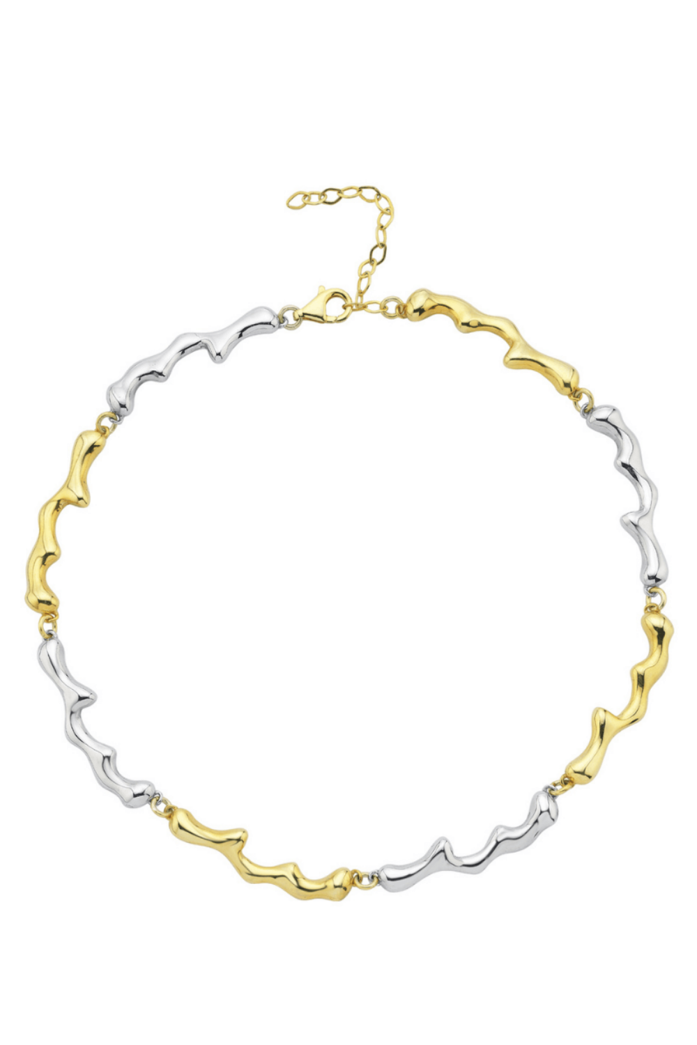 Linya Jewellery-Dery Çift Renk Damla Kolye Choker-Kolye-1-fleurdirect.live