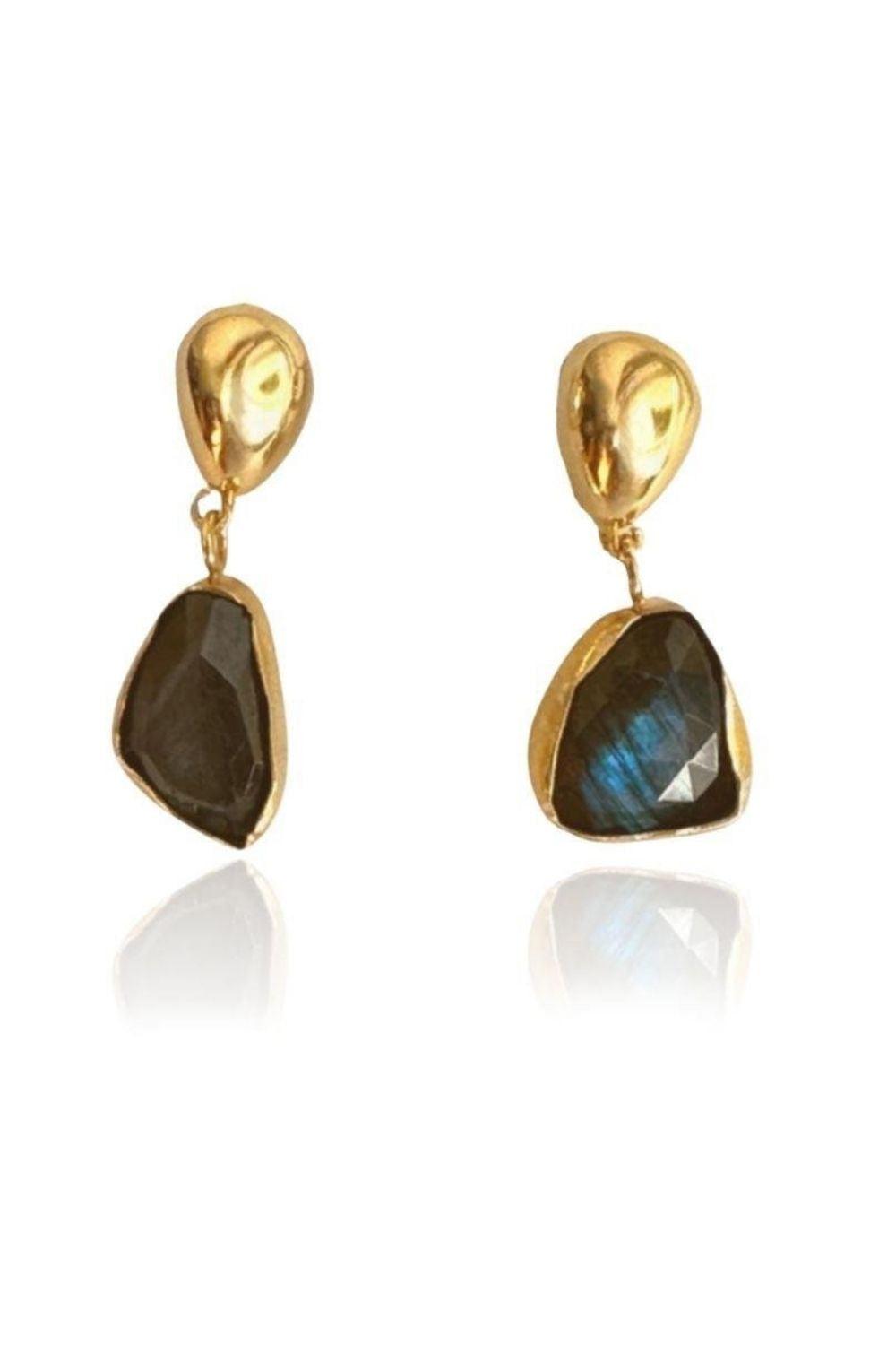Linya Jewellery-Doğal Labradorit Küpe-Küpe-1-fleurdirect.live