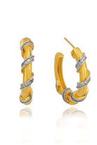Linya Jewellery-Emily Beyaz Taşlı Halka Küpe-Küpe-1-fleurdirect.live