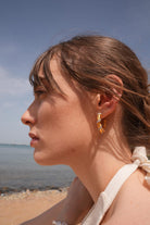 Linya Jewellery-Emily Beyaz Taşlı Halka Küpe-Küpe-2-fleurdirect.live