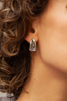 Linya Jewellery-Erica Amorf Halka Küpe Gümüş-Küpe-2-fleurdirect.live