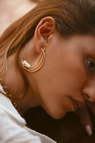 Linya Jewellery-İçi İncili Halka Küpe-Küpe-2-fleurdirect.live