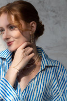 Linya Jewellery-İkili İncili Kıkırdak Küpe-Küpe-3-fleurdirect.live
