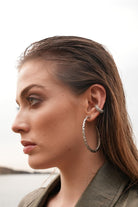 Linya Jewellery-Janet Toplu Kıkırdak Küpe Gümüş-Küpe-2-fleurdirect.live