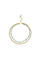 Linya Jewellery-Jemy Turkuazlı Zincirli Halhal-Halhal-1-fleurdirect.live
