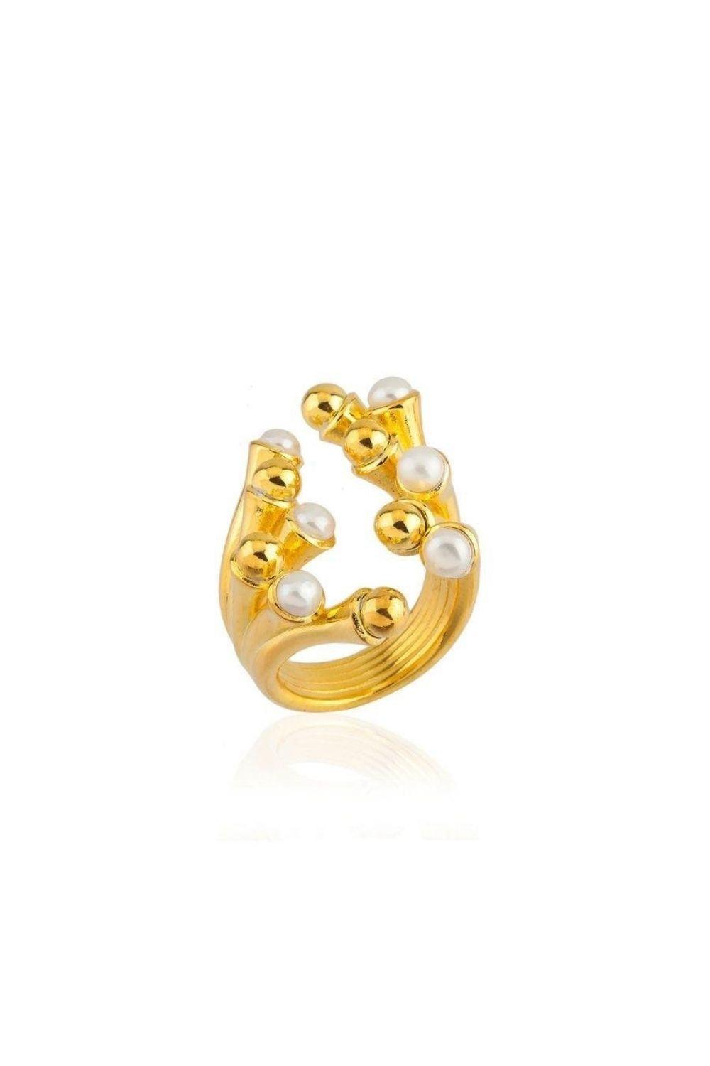 Linya Jewellery-Kafes İncili Yüzük-Yüzük-1-fleurdirect.live