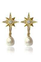 Linya Jewellery-Kutup Yıldızı İncili Küpe-Küpe-1-fleurdirect.live