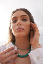 Linya Jewellery-Lana Turkuaz Küçük Toplu Kolye-Kolye-2-fleurdirect.live