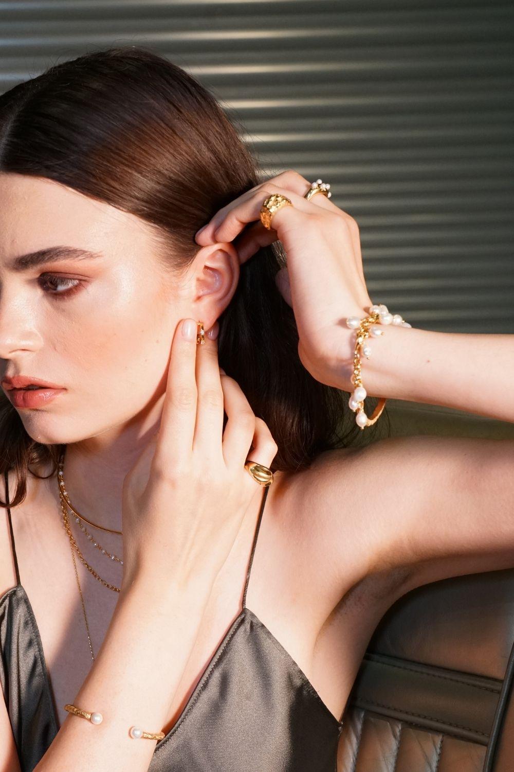 Linya Jewellery-Layda Amorf Mat İncili Bileklik-Bileklik-3-fleurdirect.live