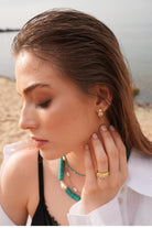 Linya Jewellery-Lina Beyaz Damla Taşlı Küpe-Küpe-2-fleurdirect.live
