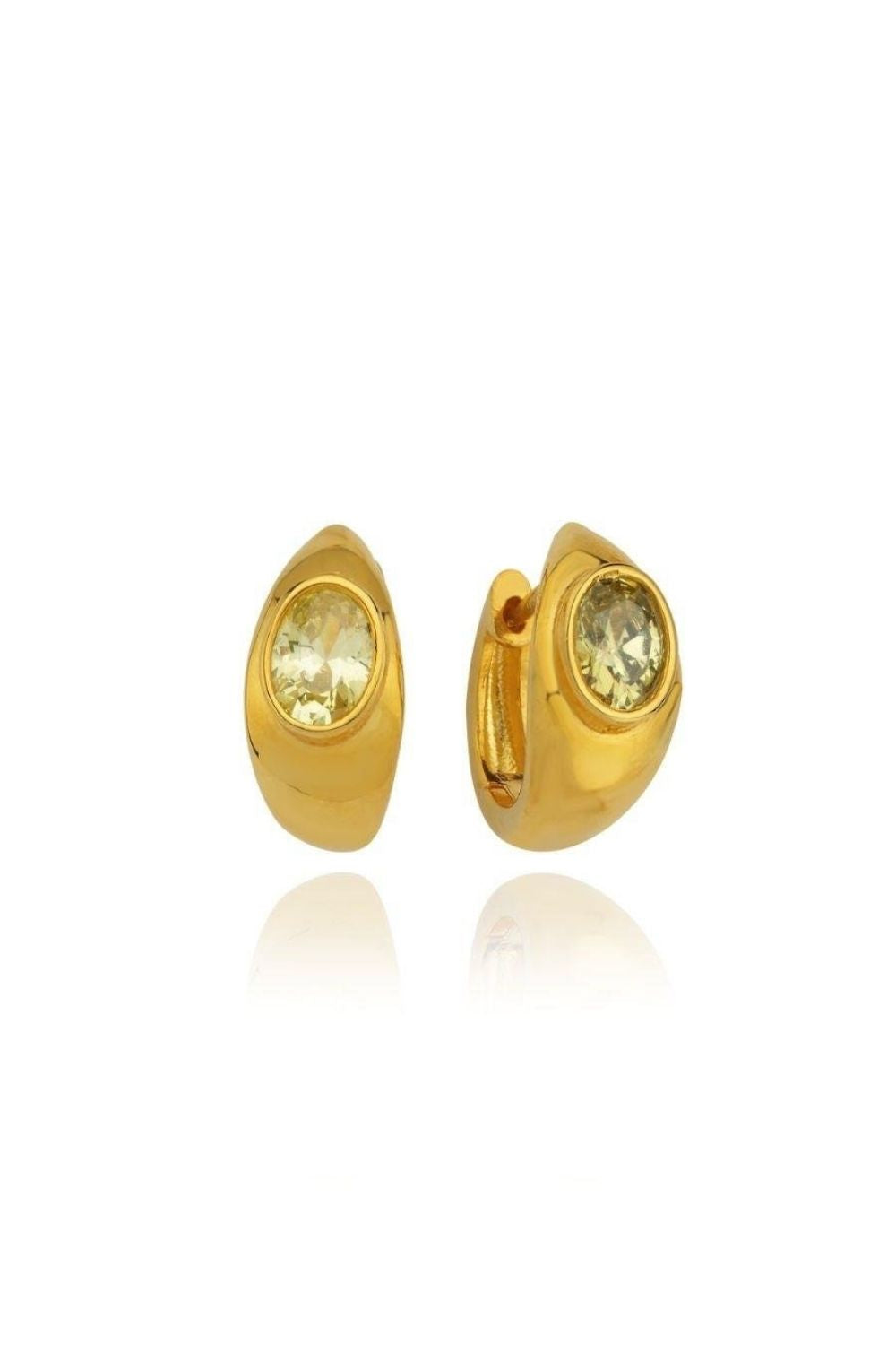 Linya Jewellery-Lina Sarı Damla Taşlı Küpe-Küpe-1-fleurdirect.live
