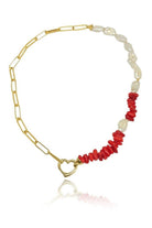 Linya Jewellery-Love Zincir Mercan İnci Kolye-Kolye-1-fleurdirect.live