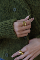 Linya Jewellery-Mazu Amorf Yüzük Gold-Yüzük-2-fleurdirect.live
