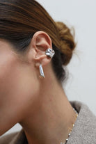 Linya Jewellery-Mera Asimetrik Halka Küpe-Küpe-3-fleurdirect.live
