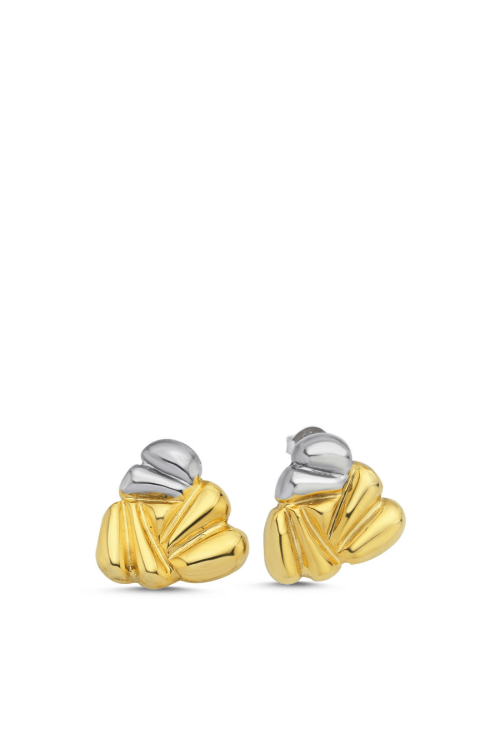 Linya Jewellery-Meri Çift Renk Üçgen Küpe-Küpe-1-fleurdirect.live