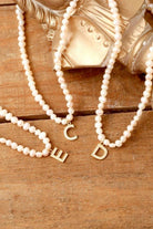 Linya Jewellery-Mono D Harfli İnci Kolye-Kolye-4-fleurdirect.live