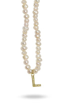 Linya Jewellery-Mono L Harfli İnci Kolye-Kolye-1-fleurdirect.live