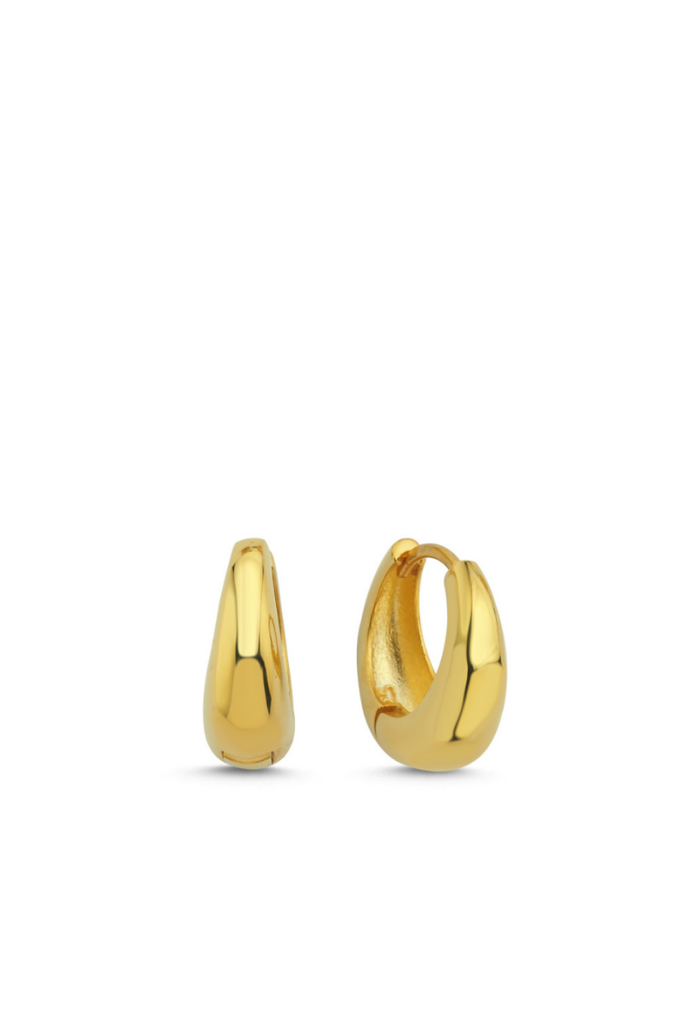 Linya Jewellery-Morf Mini Halka Küpe Gold-Küpe-1-fleurdirect.live