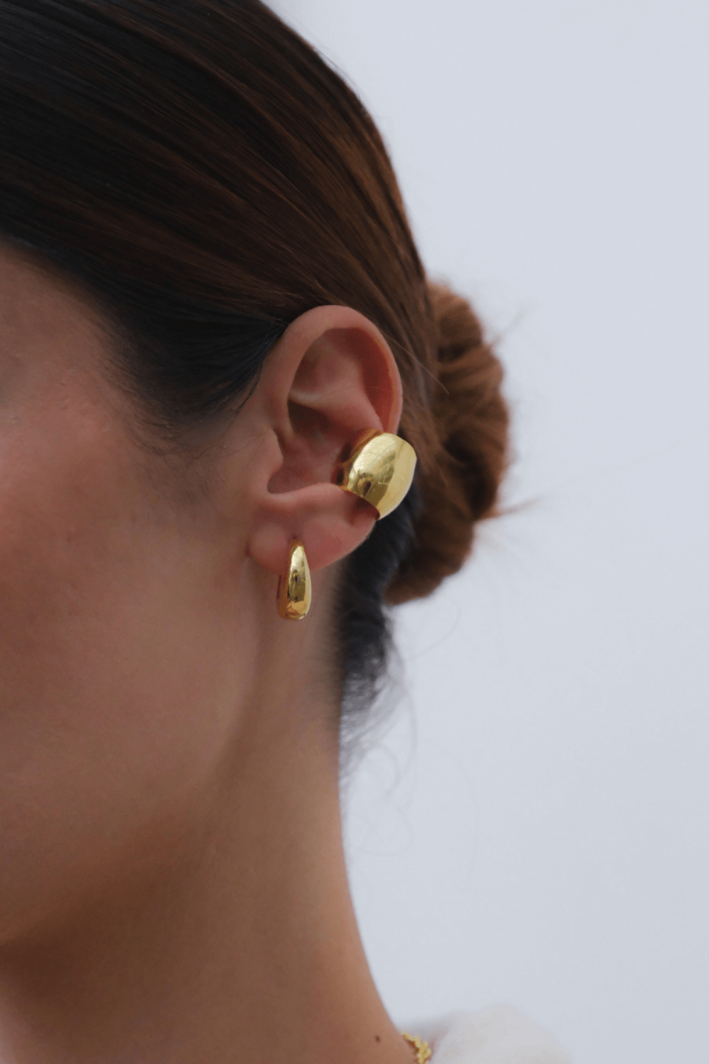 Linya Jewellery-Morf Mini Halka Küpe Gold-Küpe-2-fleurdirect.live