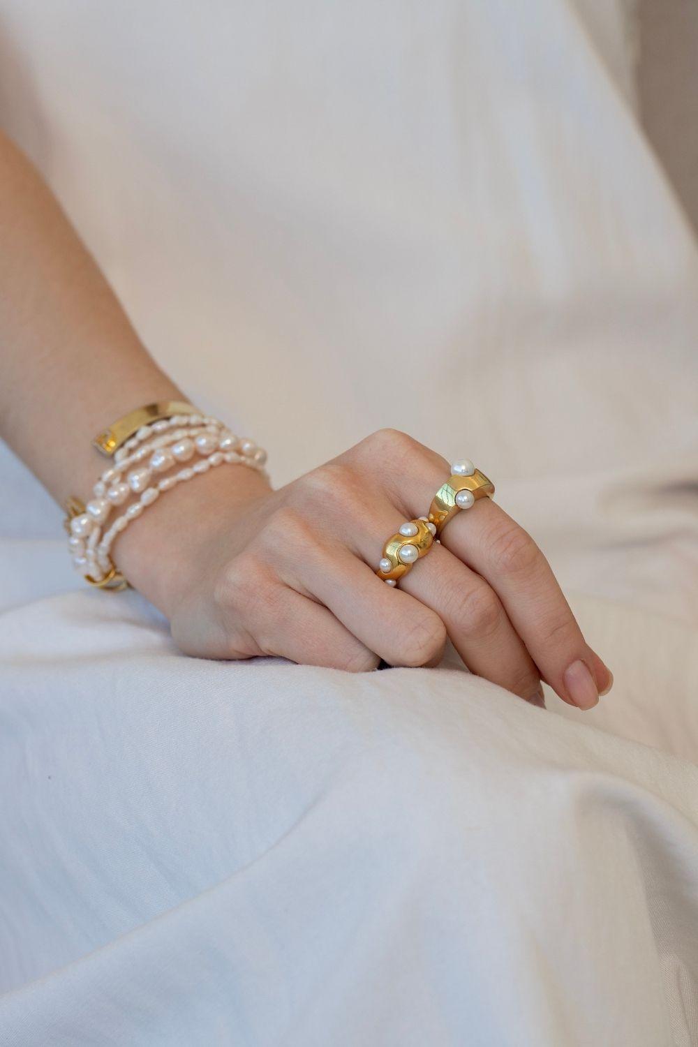 Linya Jewellery-Nila Doğal İnci Yüzük-Yüzük-2-fleurdirect.live